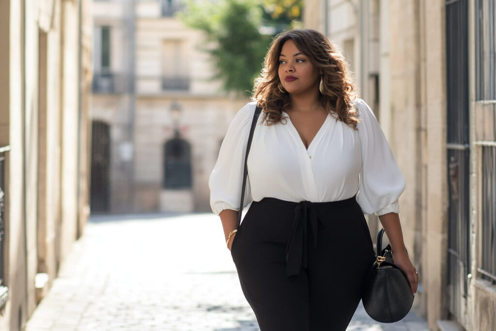 femme ronde tenue entretien d'embauche